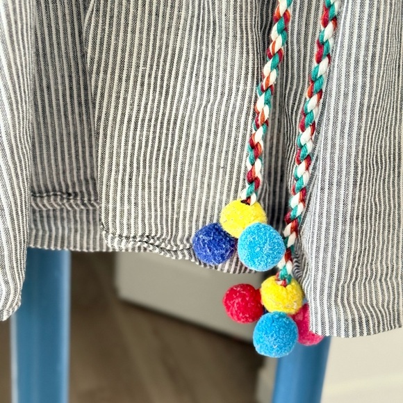 3/$18 Fun Paper Heart Vacation Beach Cover Up W/bombom & Embroidery Resort - Picture 3 of 4